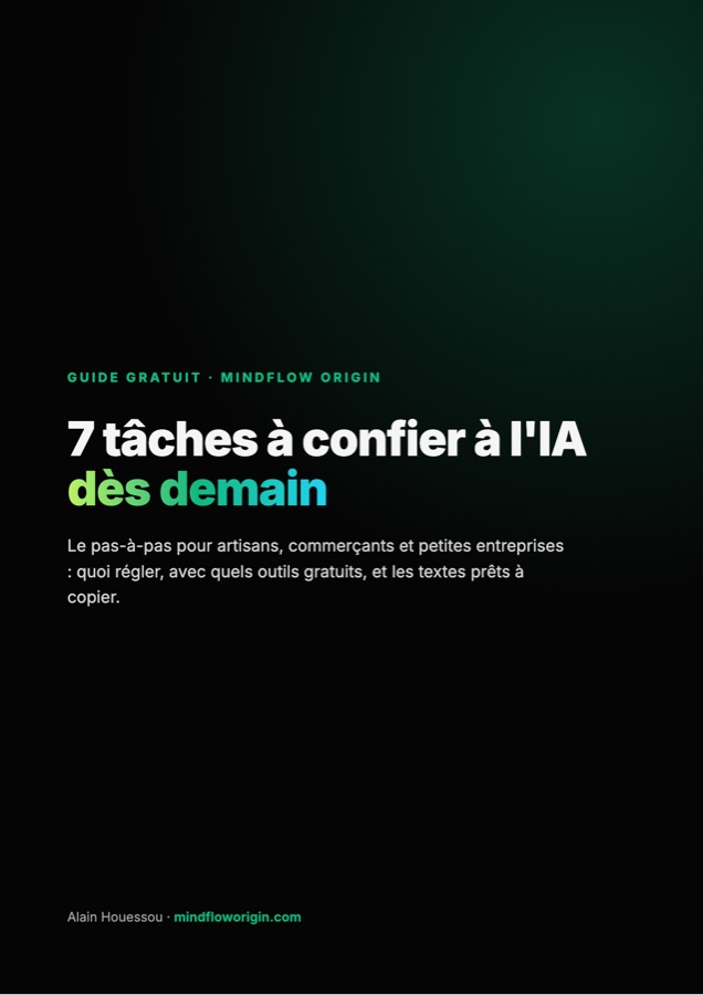 Couverture du guide 7 tâches à confier à l'IA
