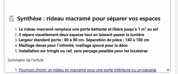 Éditeur Shopify : synthèse en cinq points d'un article sur le rideau macramé