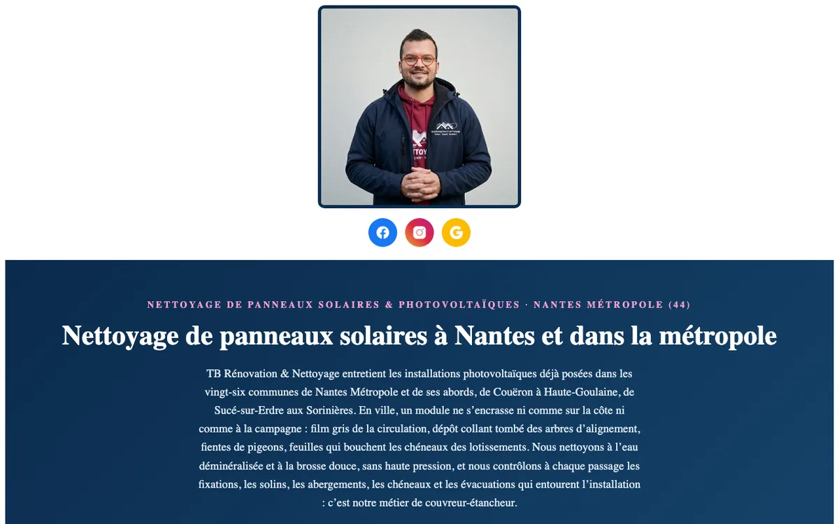 Capture : TB Rénovation & Nettoyage